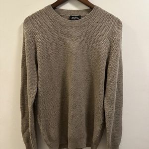 A.P.C. Wool Sweater - Size M - Medium - Mushroom